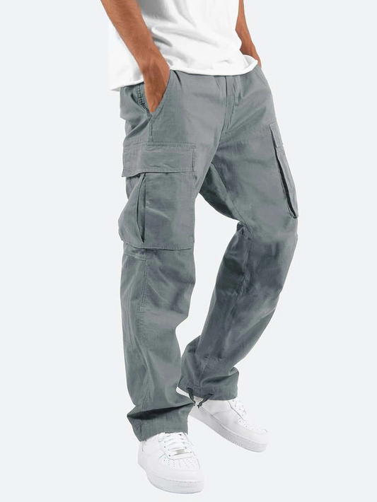 Men's Cargo Trousers Relaxed Fit Utility Pockets