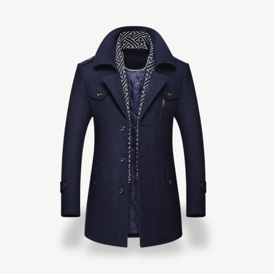Herren Peacoat mit Fleece-Innenfutter | Vestea