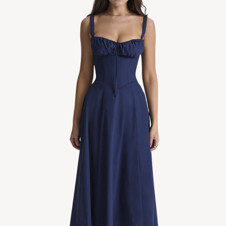 Damen Ärmelloses Blumen-Midikleid | Vestea