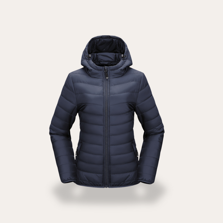 Damen Packable Pufferjacke mit Kapuze | Vestea