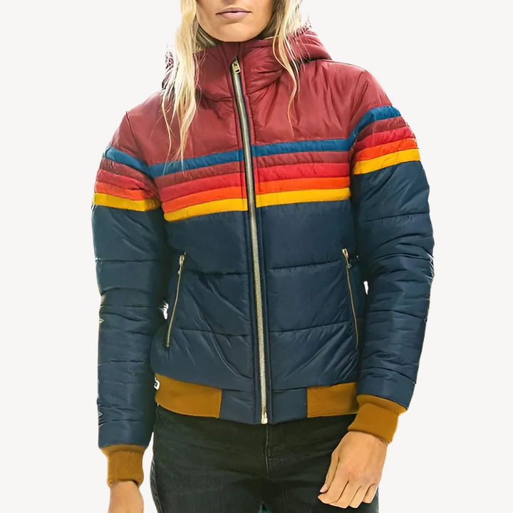 Damen Pufferjacke mit Streifen | Vestea