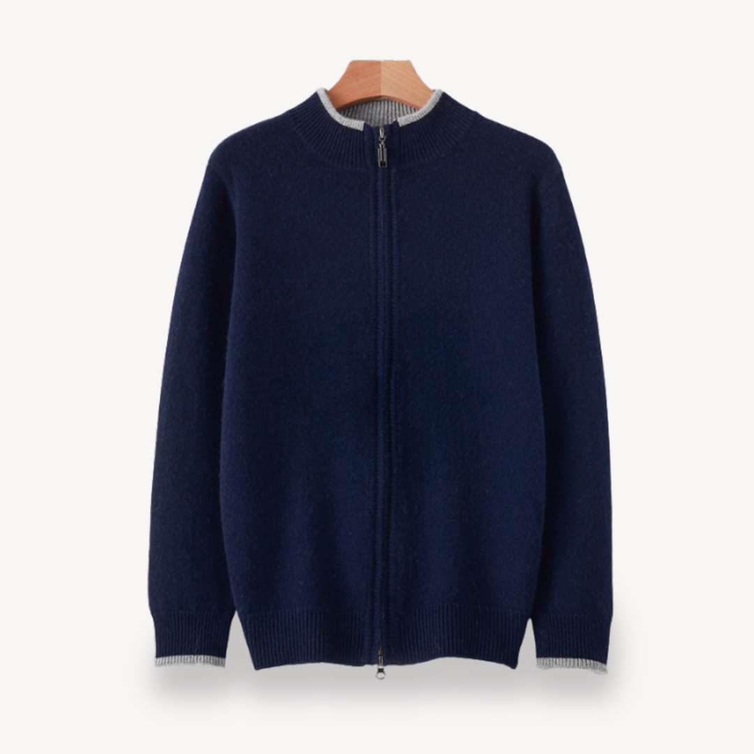 Herren Cashmere Reißverschluss Cardigan | Vestea