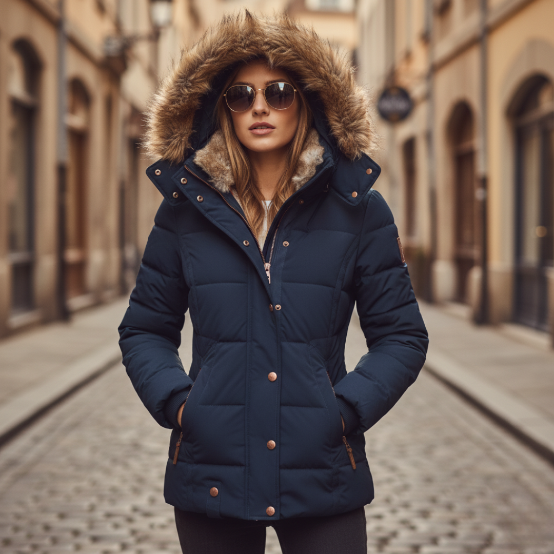 Damen Winterjacke mit Kapuze und Wattierung | Vestea