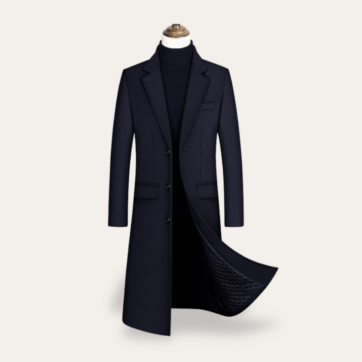 Herren Wollmantel Wintermantel Lang | Vestea