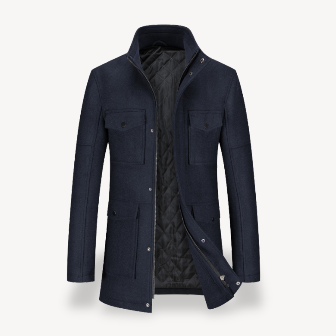 Herren Wollmischung Jacke mit Steppfutter | Vestea