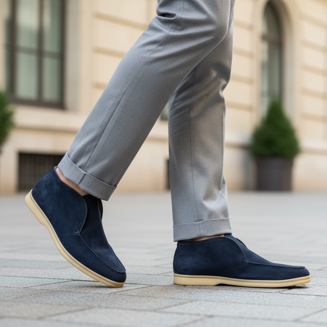 Men Orthopedic Synthetic Suede Slip-On Boots