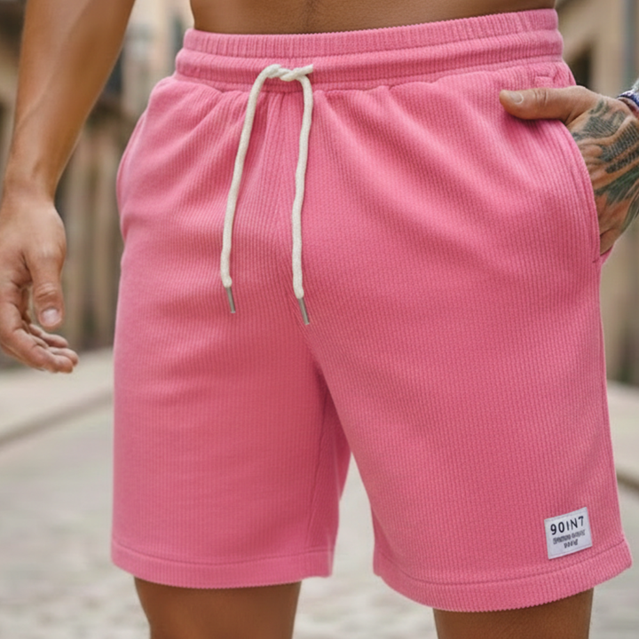 Shorts décontractés pour homme en corde de polyester, légers, coupe ample