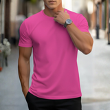 Short Sleeve Men’s Crew Neck T-Shirt – Slim Fit Basic Casual Wear Tee for Everyday Use