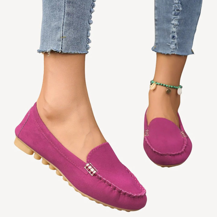 Damen Leder Orthopädische Slipper Ballerinas | Vestea