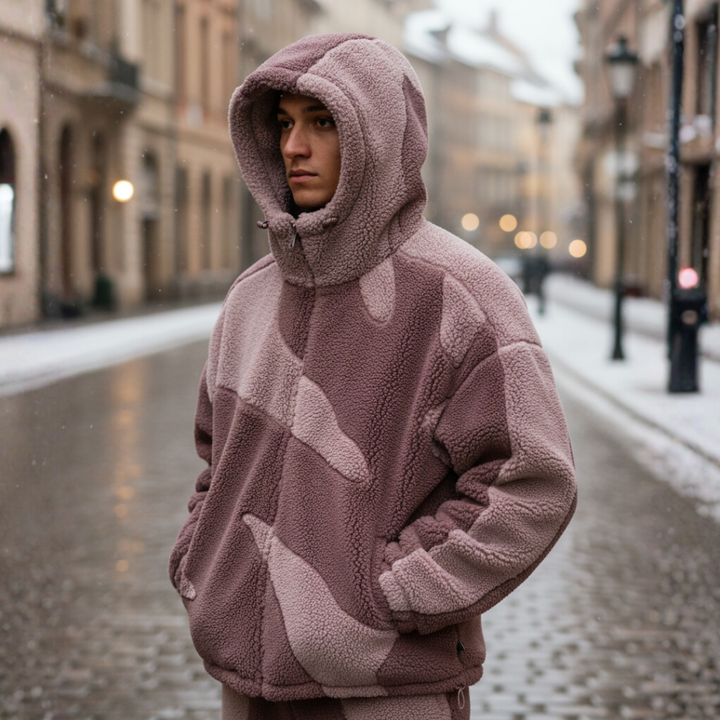 Herren Jacke mit Kapuze und Camouflage Design | Vestea