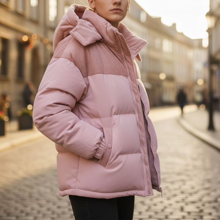 Winter down jacket for men with hood | Vestea