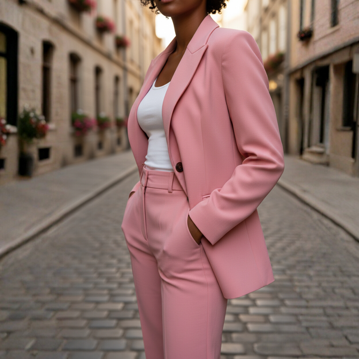Damen Anzug Blazer mit Palazzo Hose | Vestea
