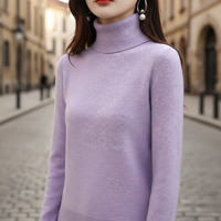 Turtleneck Sweater Knit Long Sleeve Women