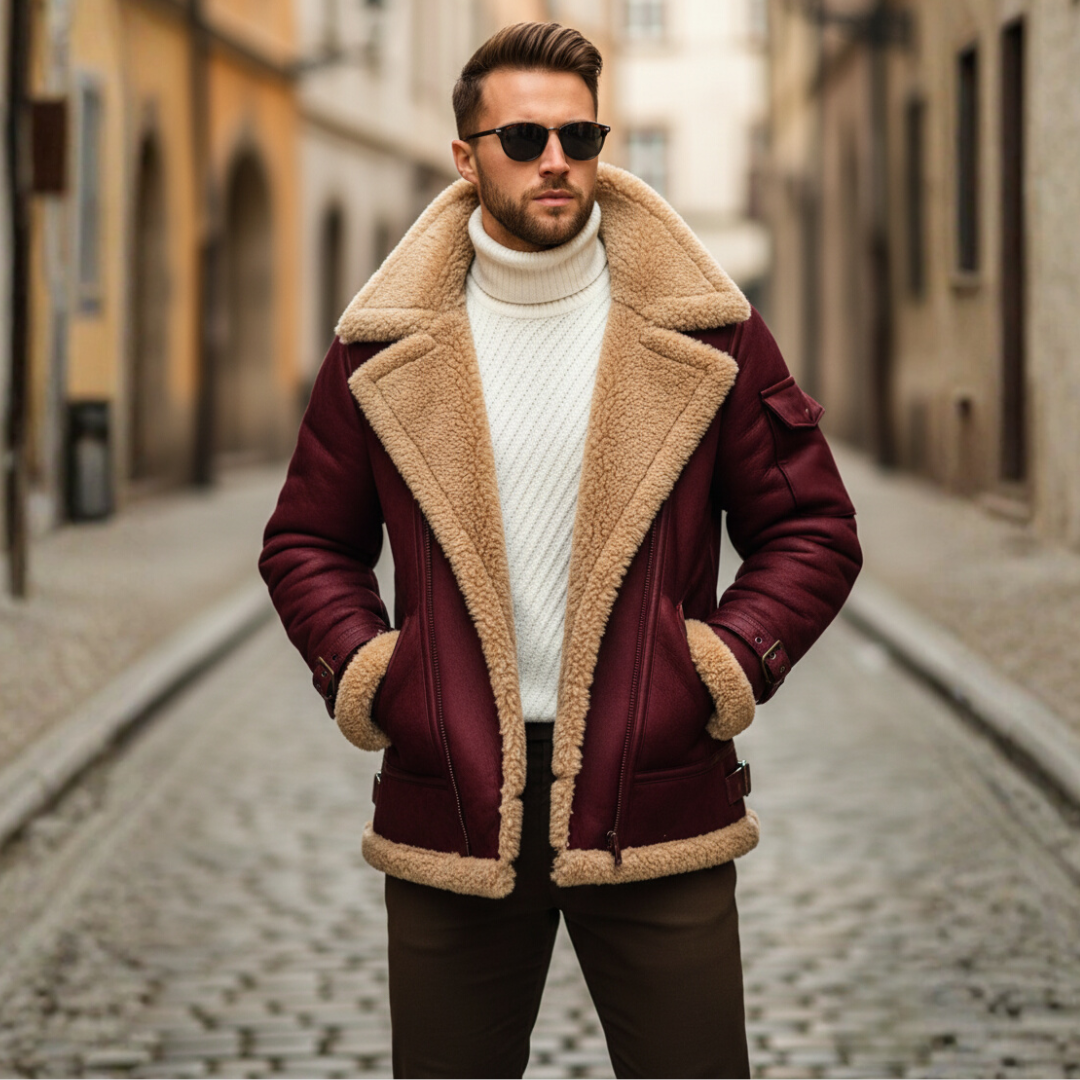 Herren Jacke mit Kunstpelz | Vestea