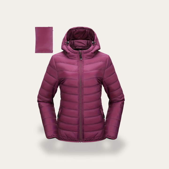 Damen Packable Pufferjacke mit Kapuze | Vestea