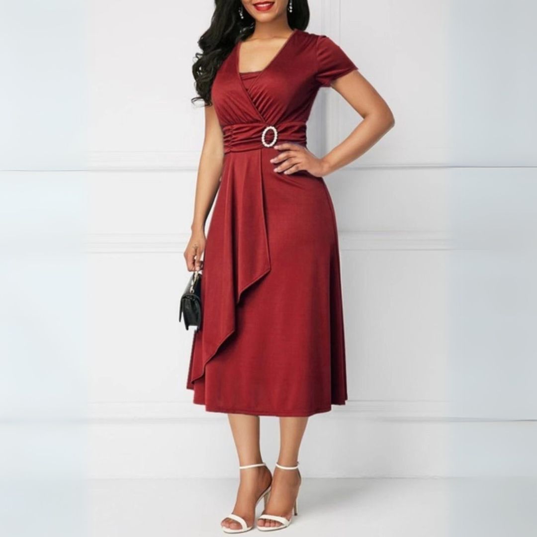 Damen Midikleid Jersey-Strick | Vestea
