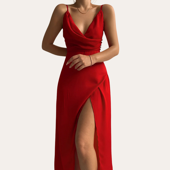 Vestea | Damen Satin Abendkleid