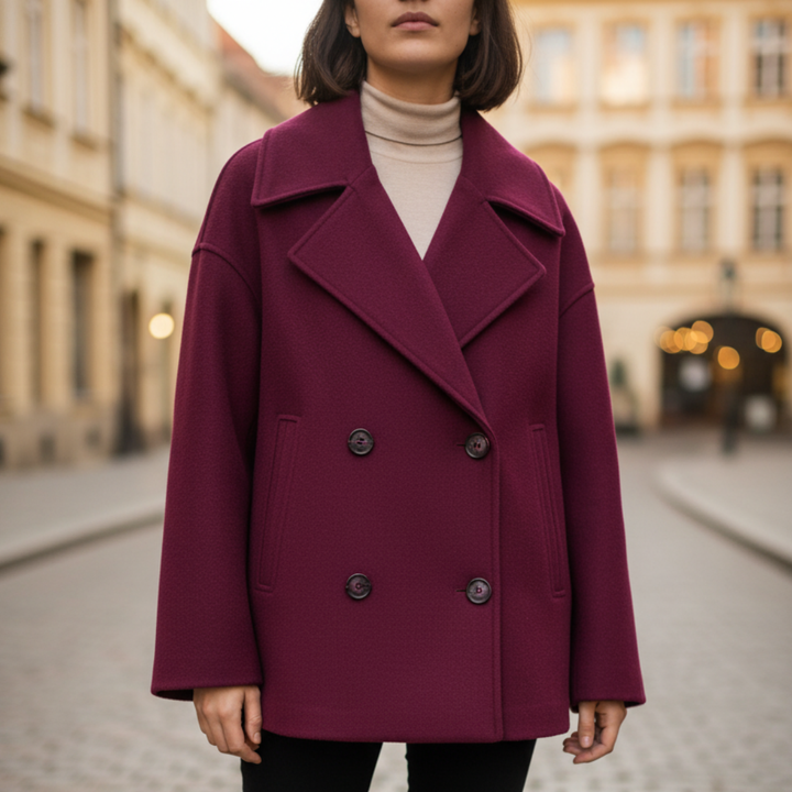 Damen Mantel Kurzjacke Materialmix | Vestea