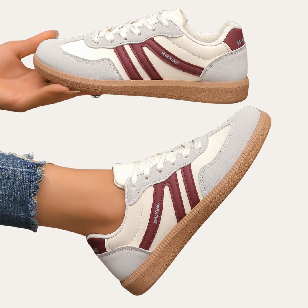 Damen Orthopädische Leder-Sneaker – Bequeme Freizeitschuhe mit Fußbett, Weicher Sohle & Ergonomischer Passform | Vestea