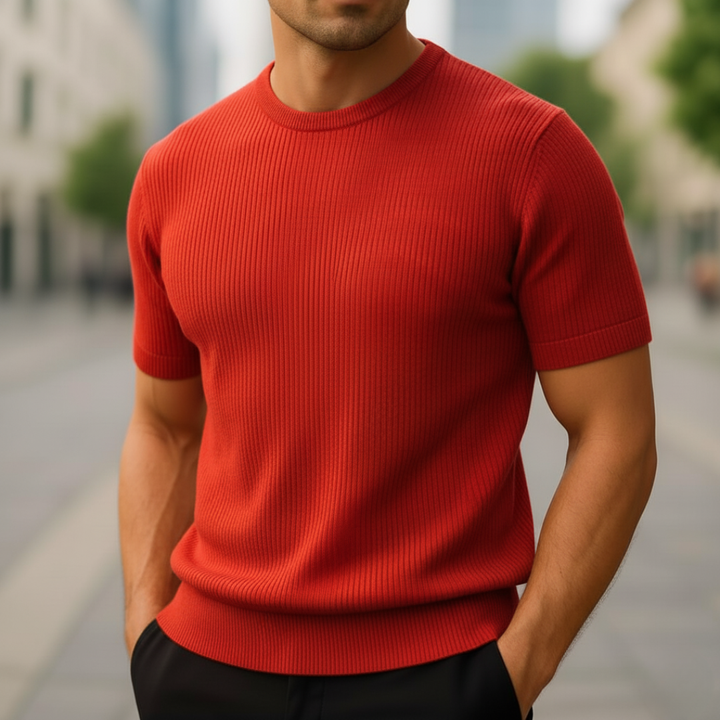 Kurzarm-Cashmere-Pullover für Herren | Vestea