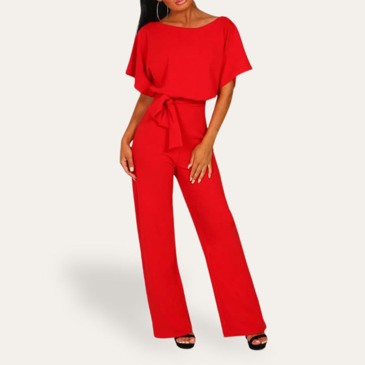Einteiler Damen Breitbein Gürtel Elegant | Vestea