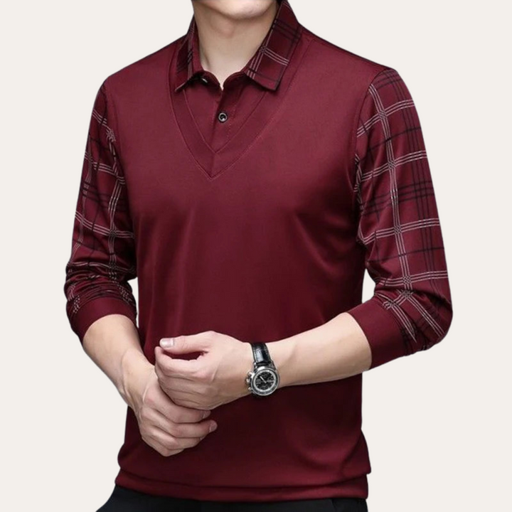 Herren Poloshirt mit V-Ausschnitt | Vestea