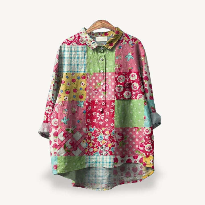 Damen Blumen Langarmhemd Frauen | Vestea