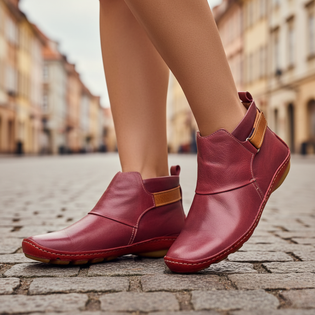 Damen Kunstleder Stiefeletten Komfort Schuhe | Vestea