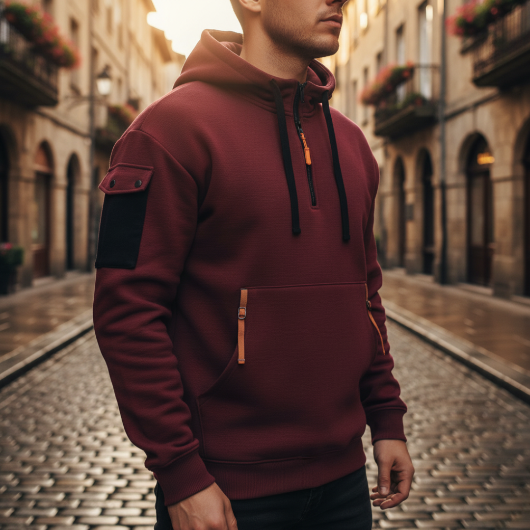 Herren Kapuzenpullover mit Reißverschluss | Vestea