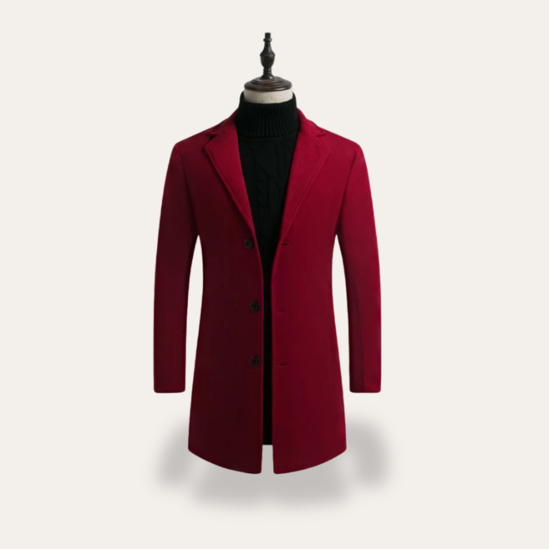 Wollmantel für Herren Slim Fit Wintermantel | Vestea
