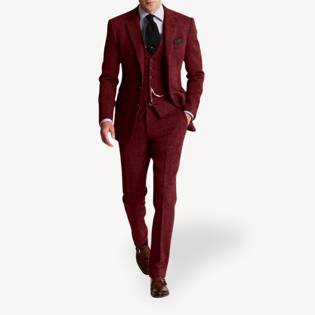 Herren Wollanzug 3-teilig Slim Fit | Vestea