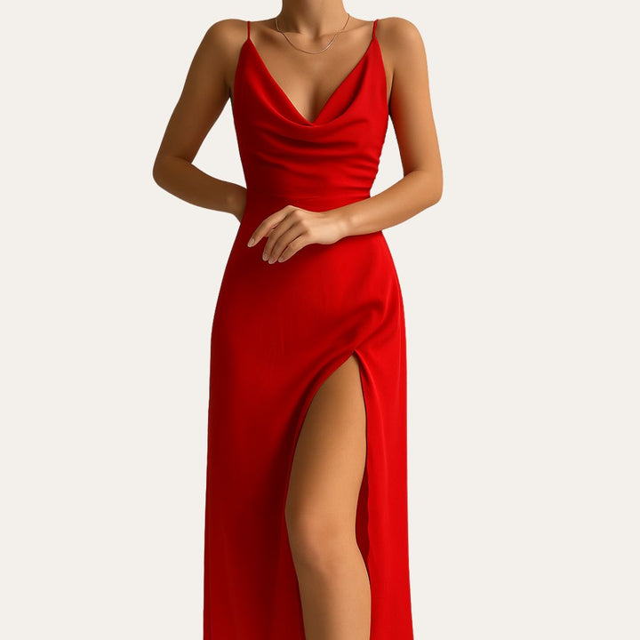 Vestea | Damen Elegantes Abendkleid mit V-Ausschnitt