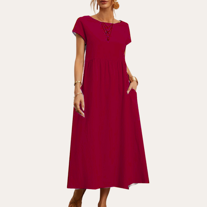 Vestea | Damen Baumwoll-Midikleid