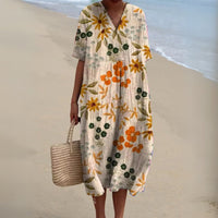 Relaxed Floral Midi Dress for Women View 14