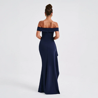 Women's Maxi Dress Off-Shoulder High Slit – Evening Formal