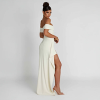Women's Maxi Dress Off-Shoulder High Slit – Evening Formal