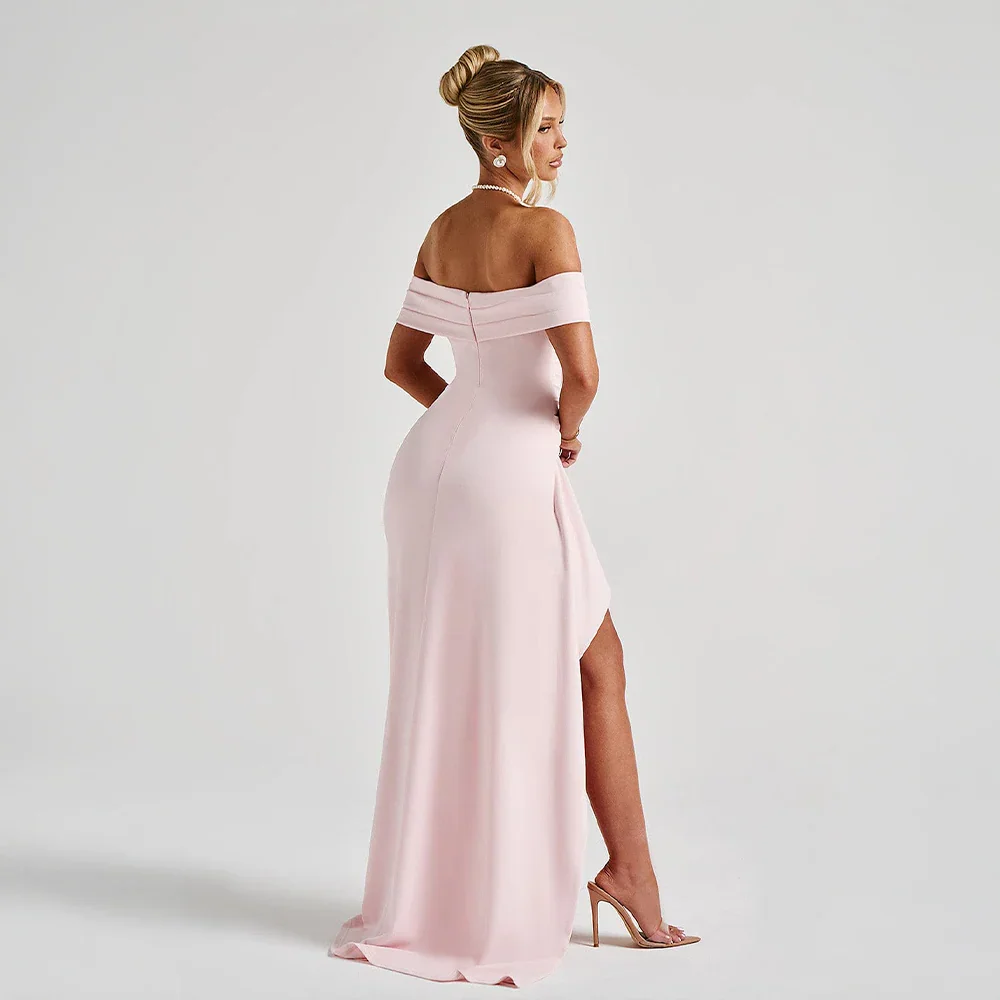 Women's Maxi Dress Off-Shoulder High Slit – Evening Formal