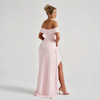 Women's Maxi Dress Off-Shoulder High Slit – Evening Formal