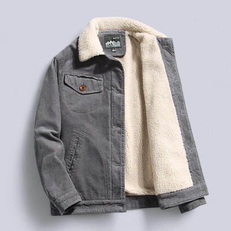 Unisex Corduroy Jacket Sherpa Lined | Trucker Silhouette Detail