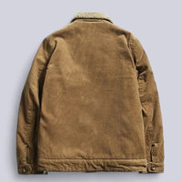Unisex Corduroy Jacket Sherpa Lined | Trucker Silhouette Front