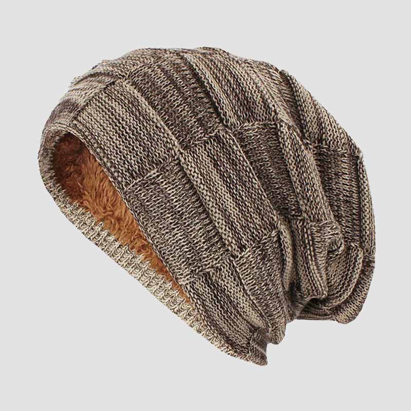Unisex Knit Slouchy Beanie | Oversized Cotton Blend Detail