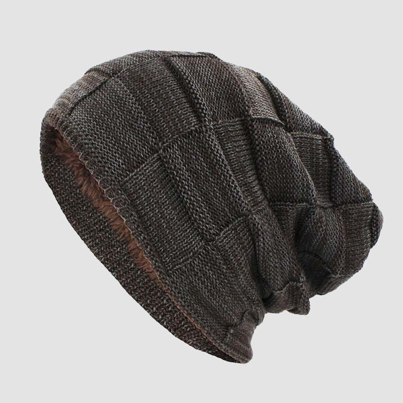 Unisex Knit Slouchy Beanie | Oversized Cotton Blend Front