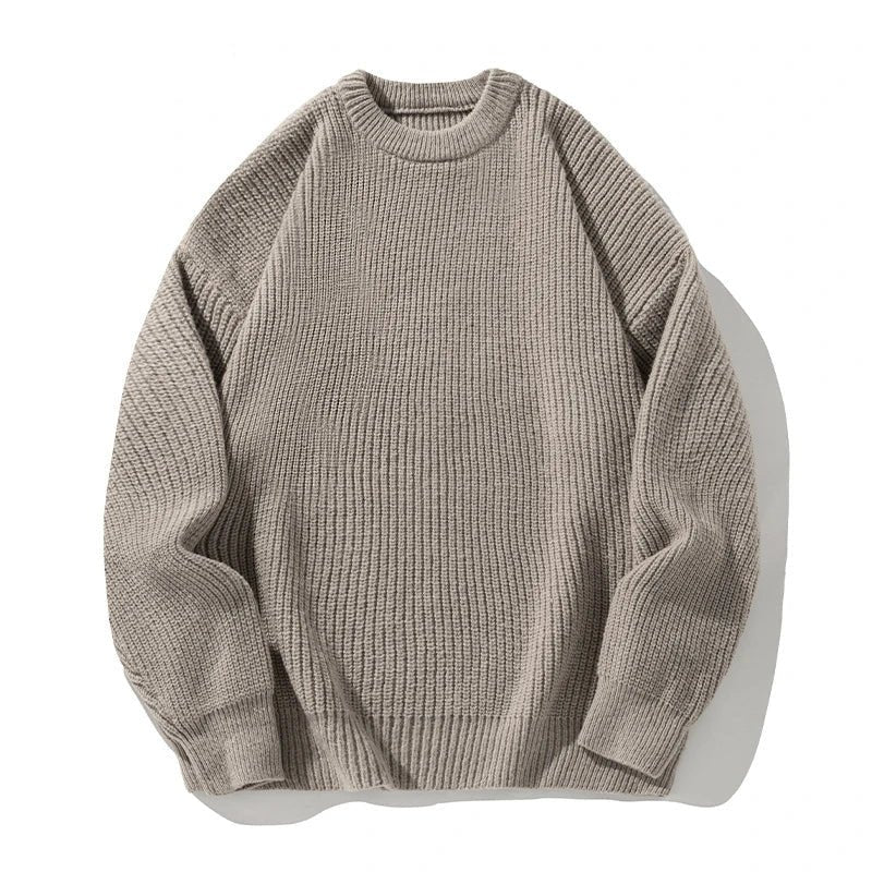 Unisex Raglan Sleeve Rib Sweater | Crewneck Relaxed Fit Back