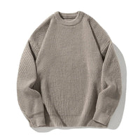 Unisex Raglan Sleeve Rib Sweater | Crewneck Relaxed Fit Back