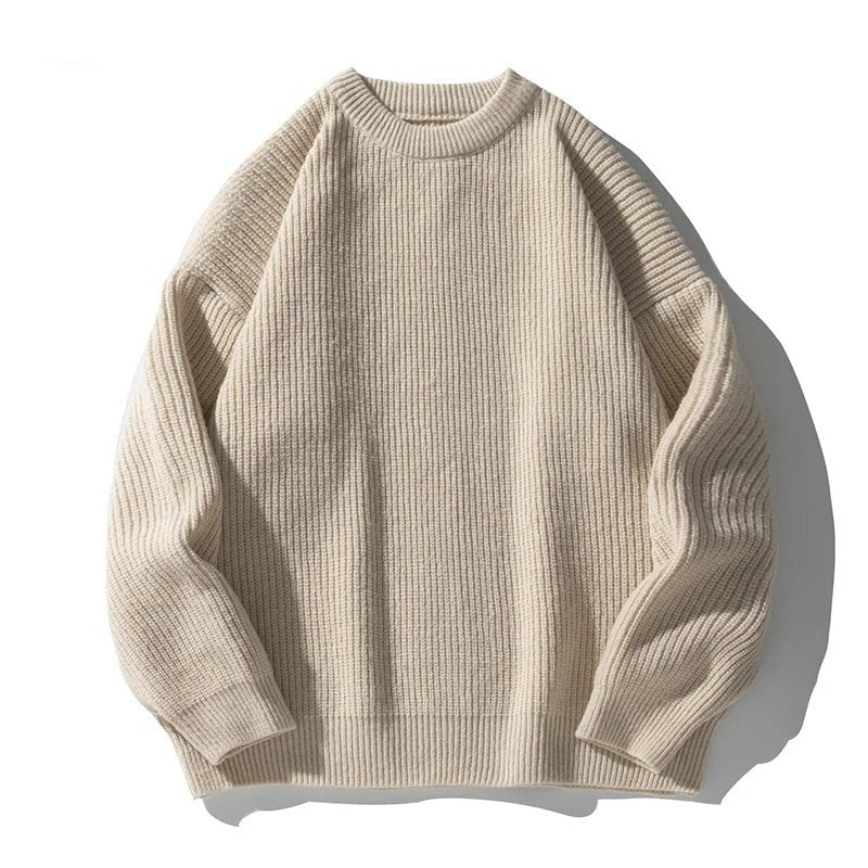 Unisex Raglan Sleeve Rib Sweater | Crewneck Relaxed Fit Detail