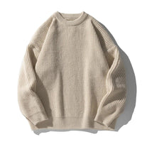 Unisex Raglan Sleeve Rib Sweater | Crewneck Relaxed Fit Detail