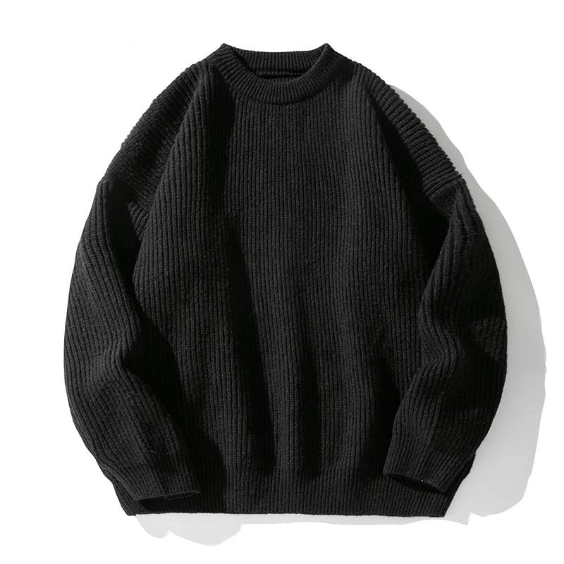 Unisex Raglan Sleeve Rib Sweater | Crewneck Relaxed Fit Side
