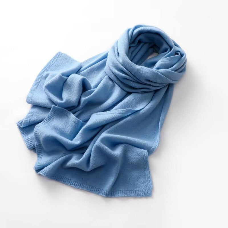 Unisex Ribbed Knit Scarf | Luxury Winter Wrap Side