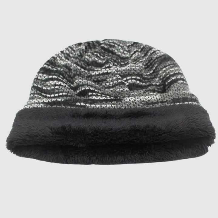 Unisex Slouchy Striped Winter Beanie | Wool Knit Lifestyle
