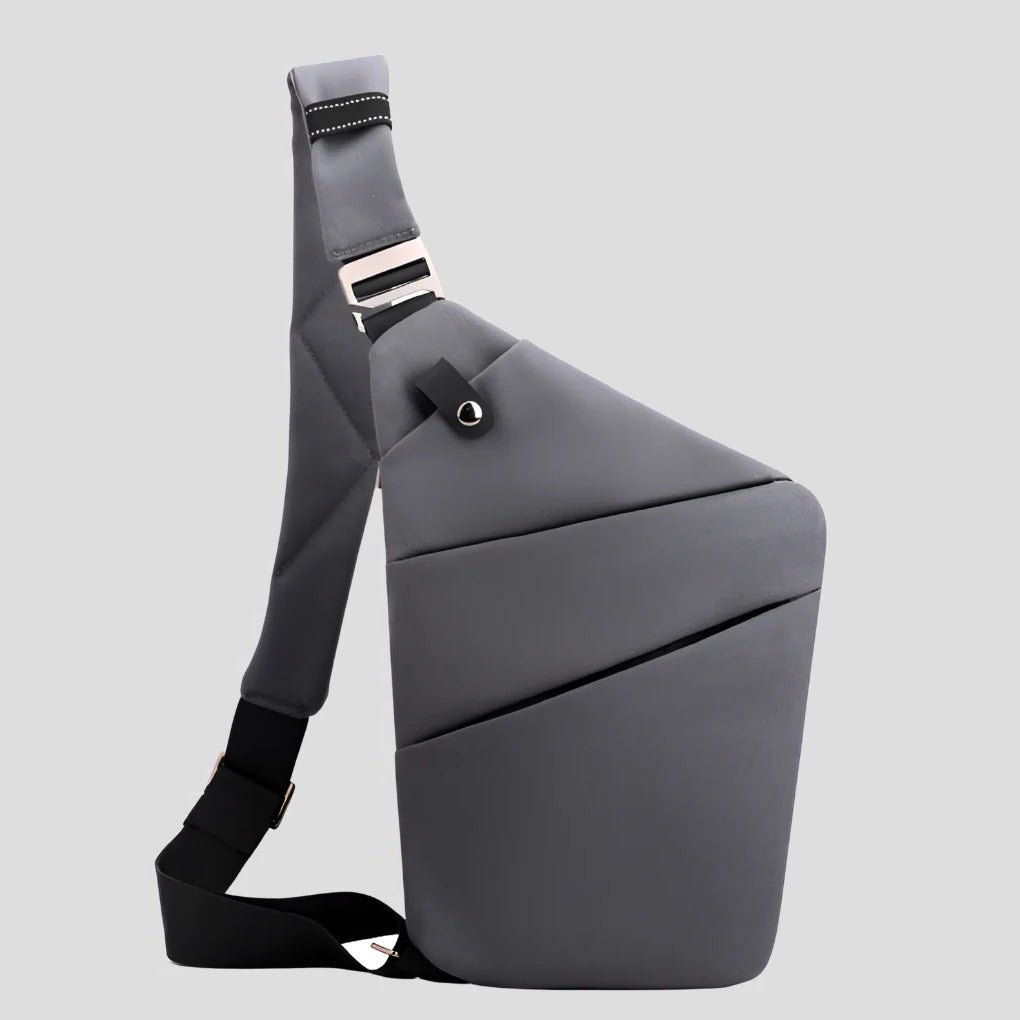 Unisex Waterproof Anti Theft Shoulder Bag | Triangular Close Up